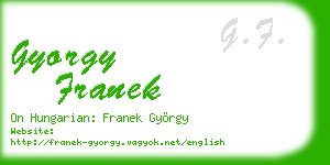 gyorgy franek business card